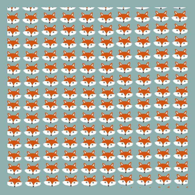 Fox head pattern, children's pattern