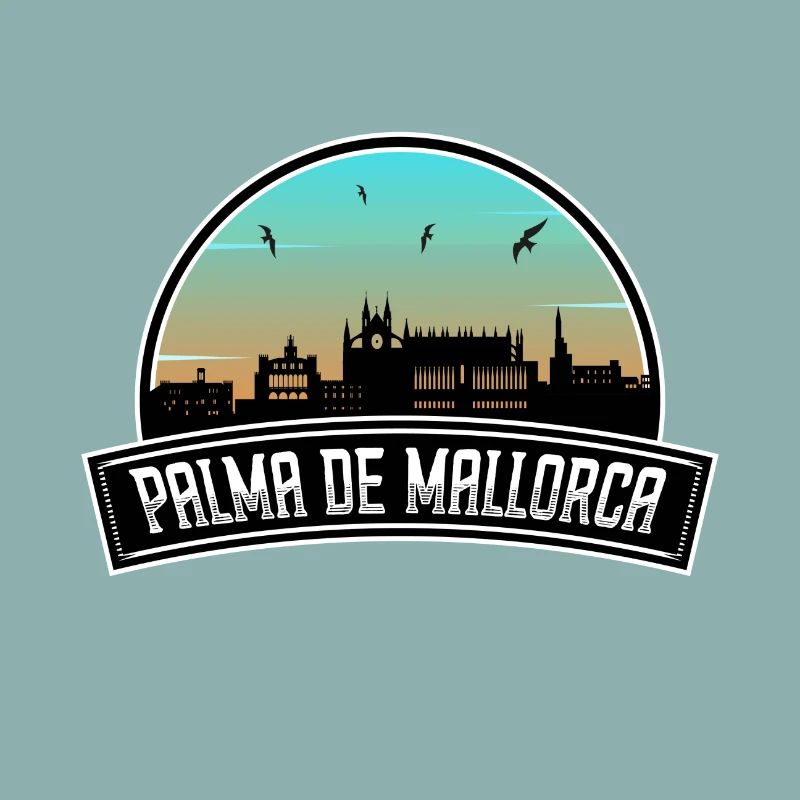 Palma De Mallorca Espagne Skyline Souvenir Espagnol