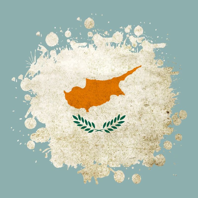Drapeau blob vintage de Chypre