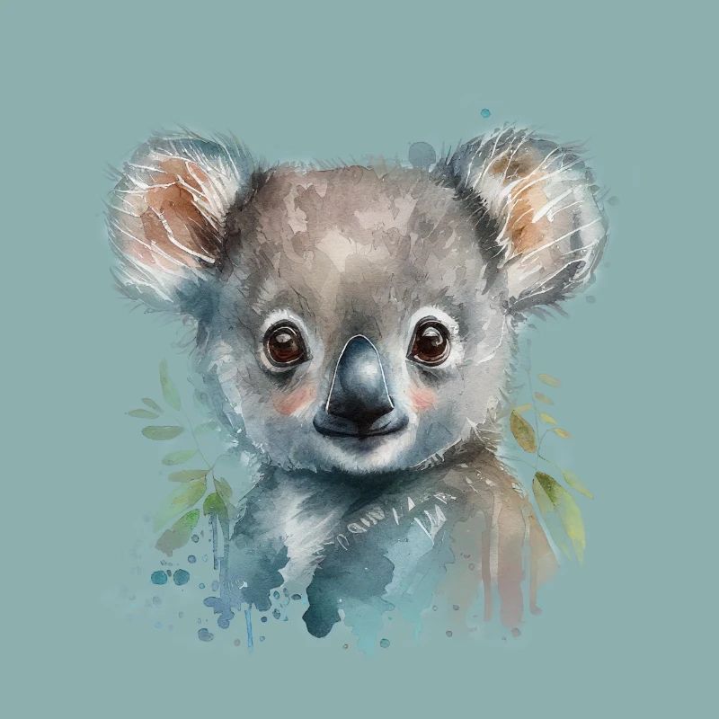 Koala Aquarelle Feuillage