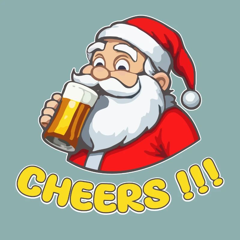 Weihnachtsmann mit Bier Cheers!!!