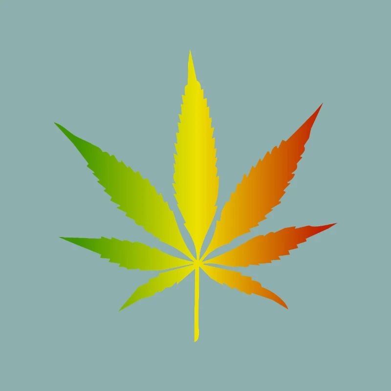 Rasta Gradient Cannabis Leaf