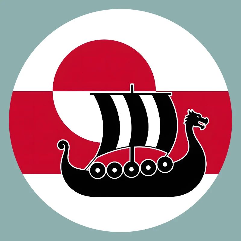 Langschiff-Design der grönländischen Flagge