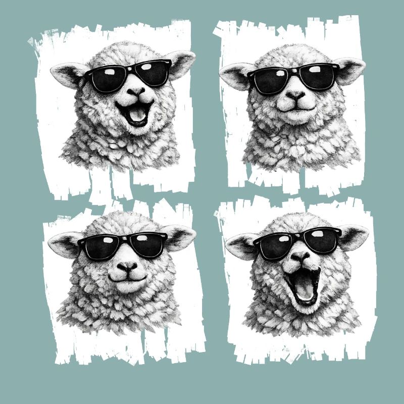 Sheep Sunglasses Quartet