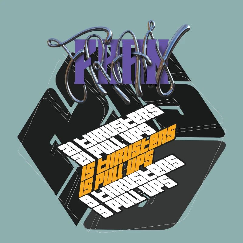 Fran Hero WOD Cross Training Dark Graphic Version Grafik