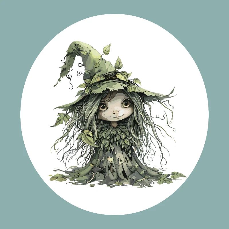 Gobelin fée de la forêt dans la forêt de feuilles