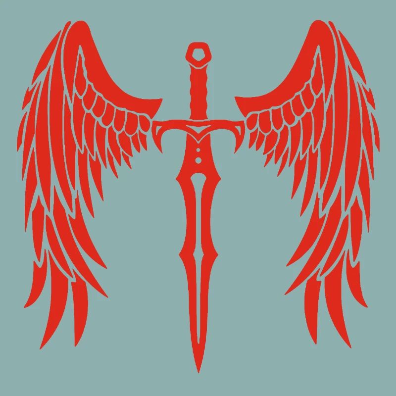 épée ailée rouge