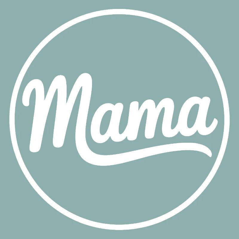 Mama Script Circle Logo Tee