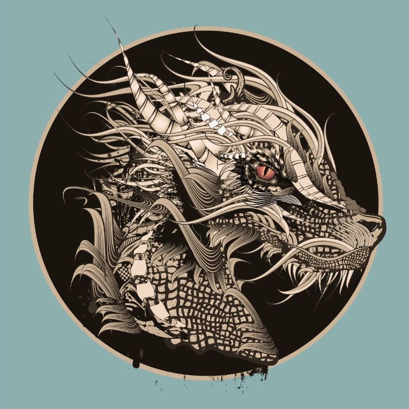 Patch de dragon mystique astucieusement conçu