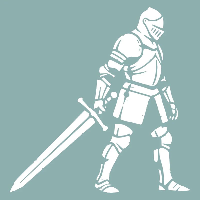 Schwarzer Ritter Silhouette Schatten