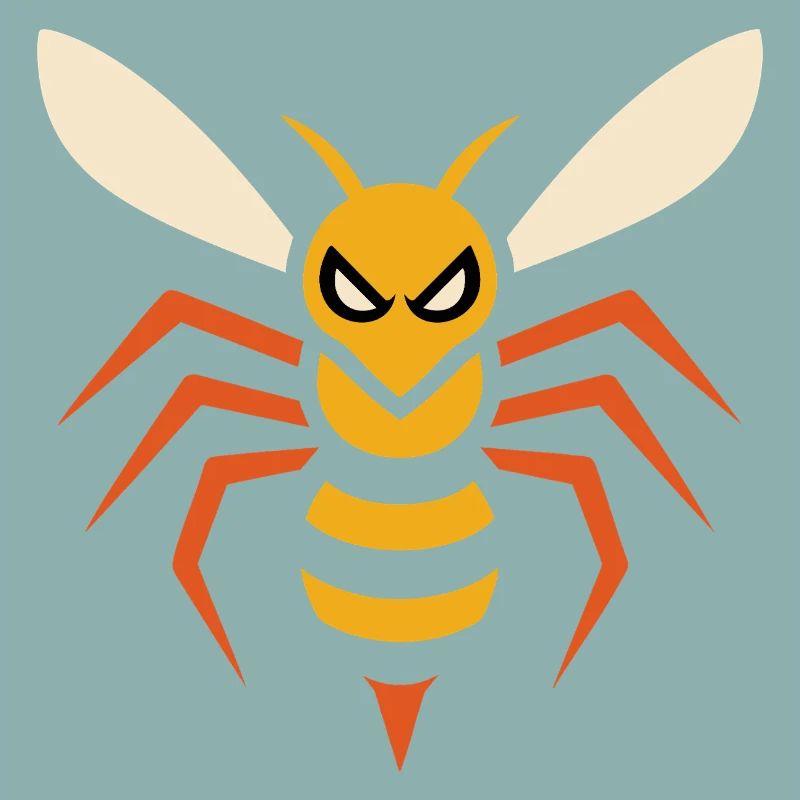 Angry Hornet – angular insect graphic