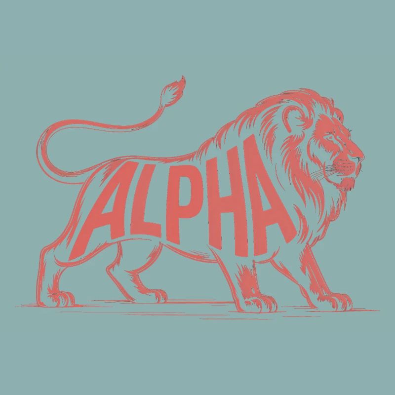 Alpha - Cool Lion Logo