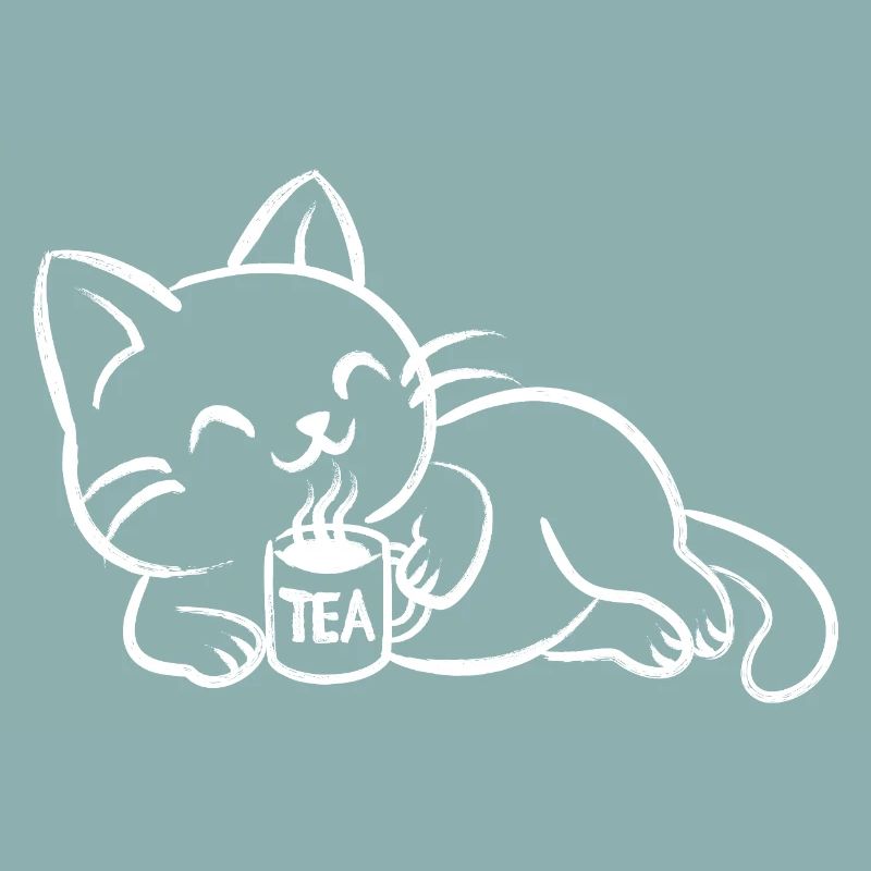 chillin tea cat