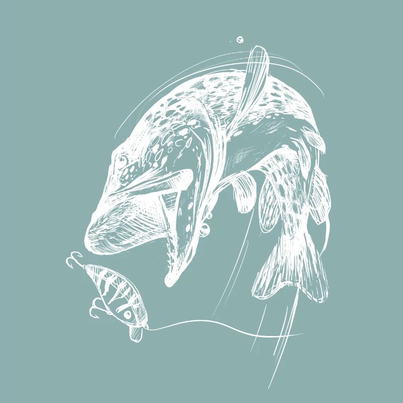 Poisson de vie ! - Tshirt de pêche Pike Attack / Z