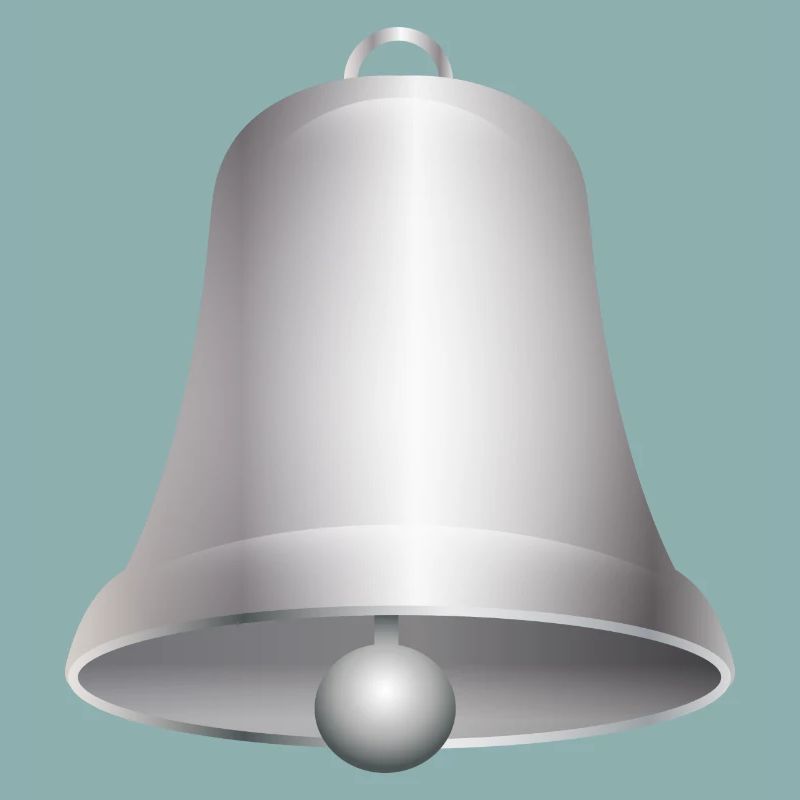 große silberfarbene Kirchen Glocke oder Glöckchen