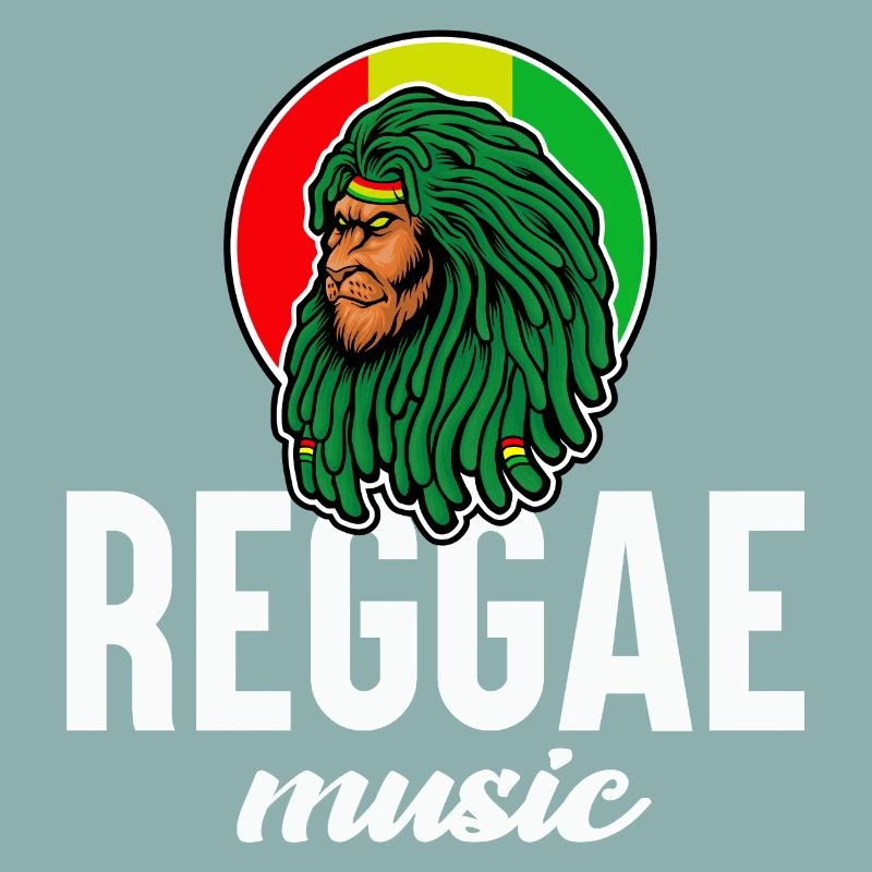 Le lion reggae aux couleurs rasta