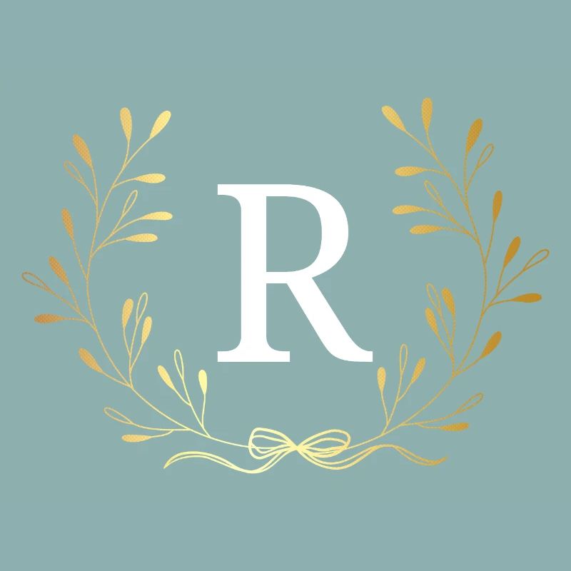 Buchstabe r Goldene Blumenkrone