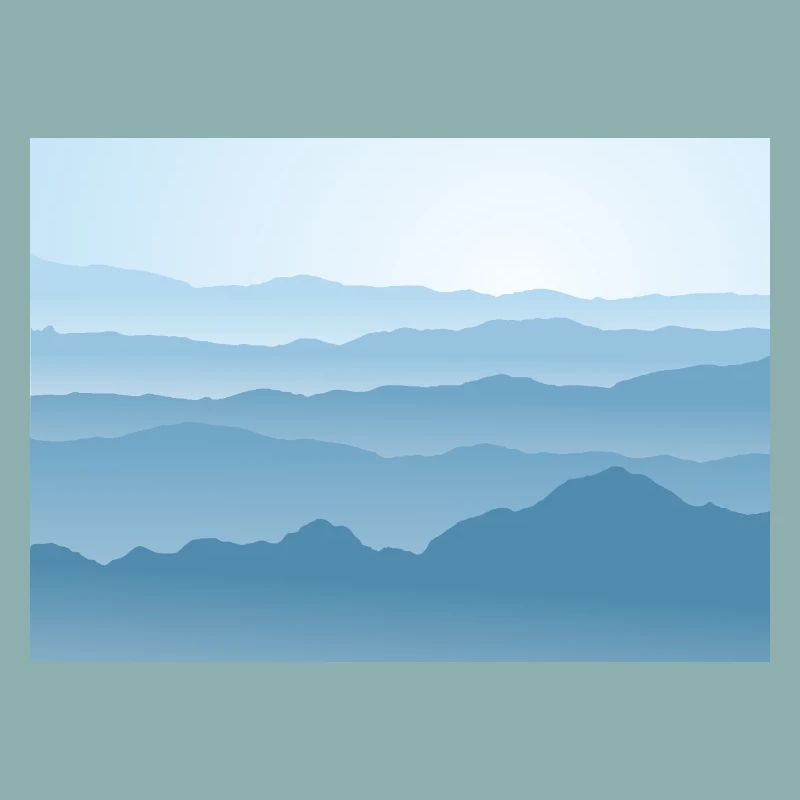 Montagnes en bleu