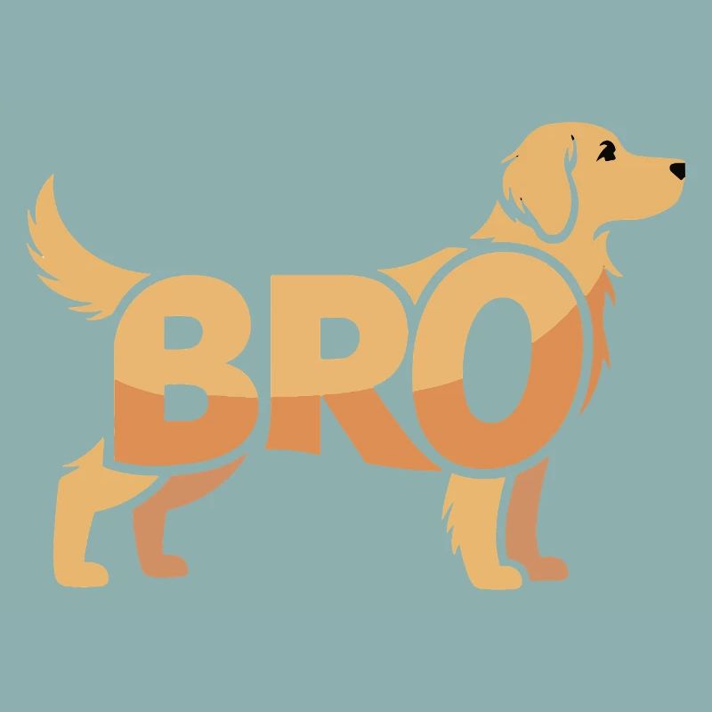 Bro Dog - Logo d’animal de compagnie cool
