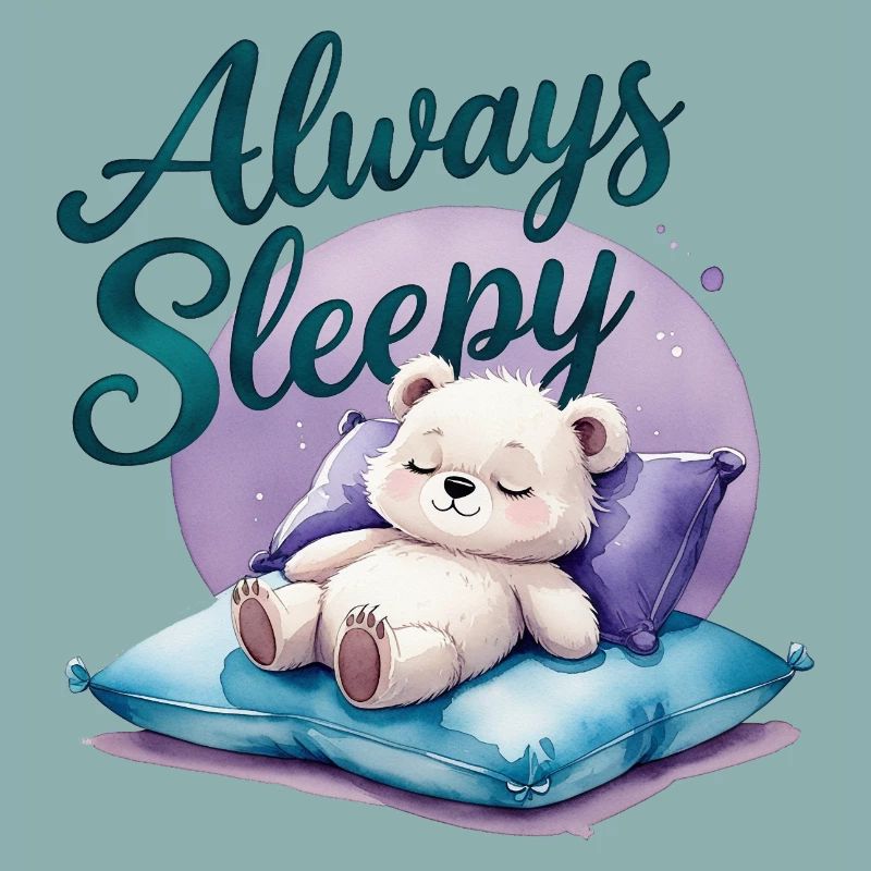 Cute Polar Bear is always sleepy 1