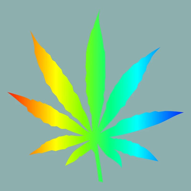 Marihuana-Blatt-Regenbogen