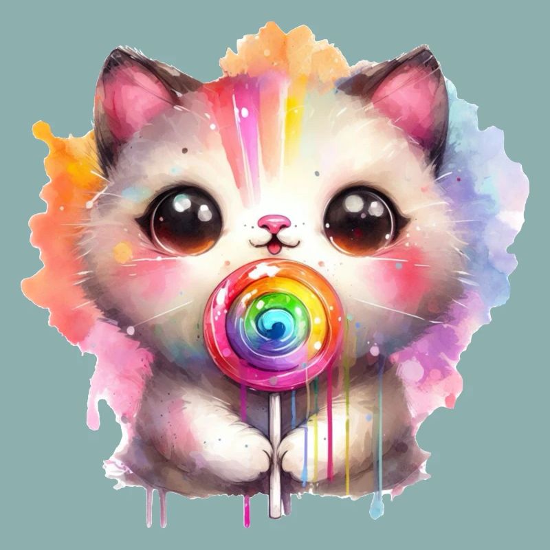 Kitty Kat with Lollipop