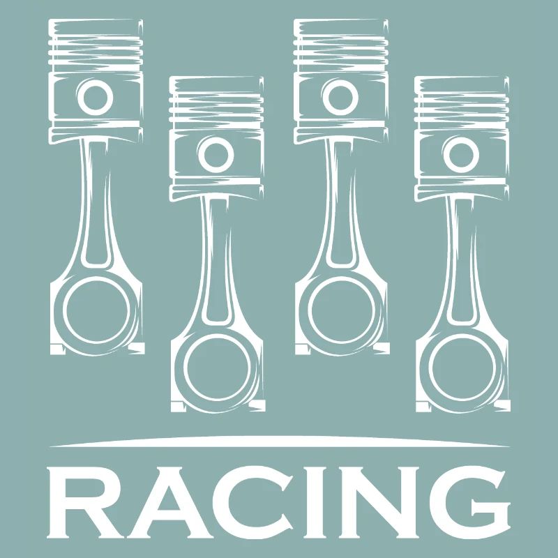Icône de moteur de voiture à piston de course Icône de logo graphique