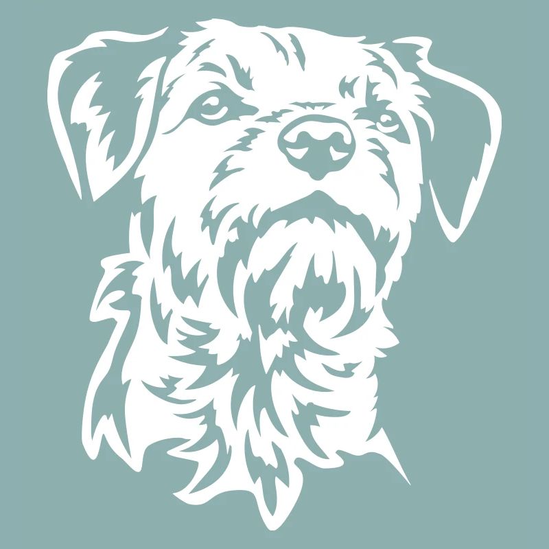 Border Terrier Kopf "Black Edition"