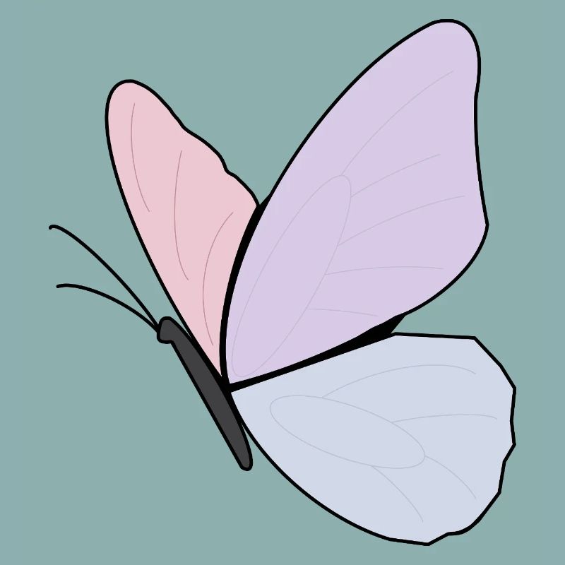 Conception de papillon pastel