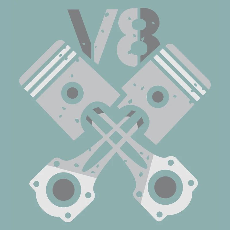 Moteur V8 à piston – Conception de puissance mécanique