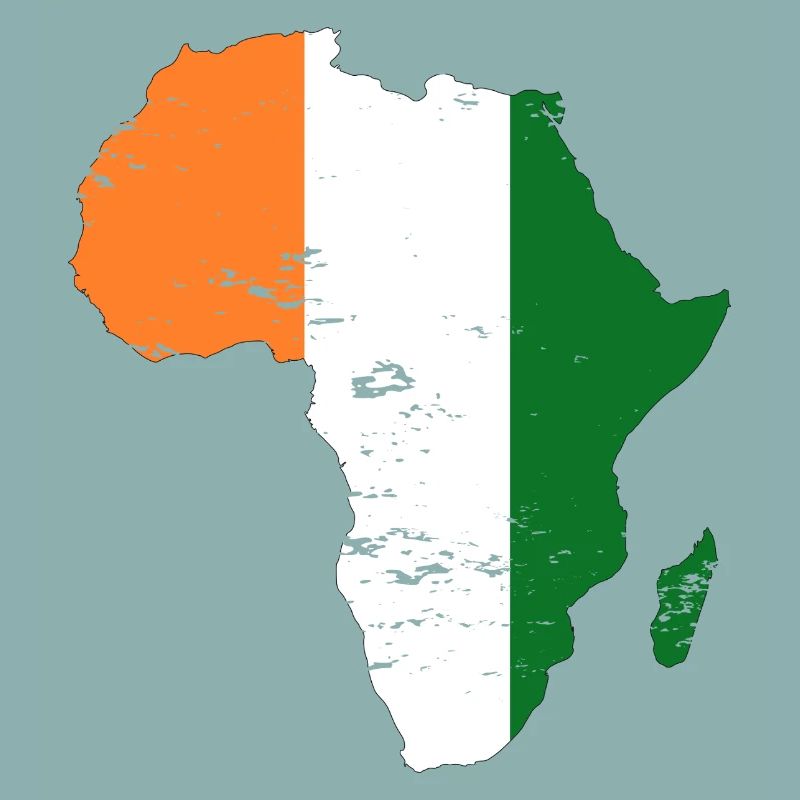 Drapeau de la Côte d’Ivoire Afrique utilisé