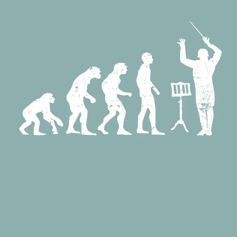 Dirigent Evolution Musiker Geschenkidee