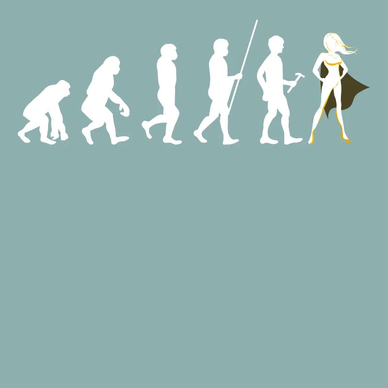 Evolution zur Superheldin T-Shirt Geschenk Power