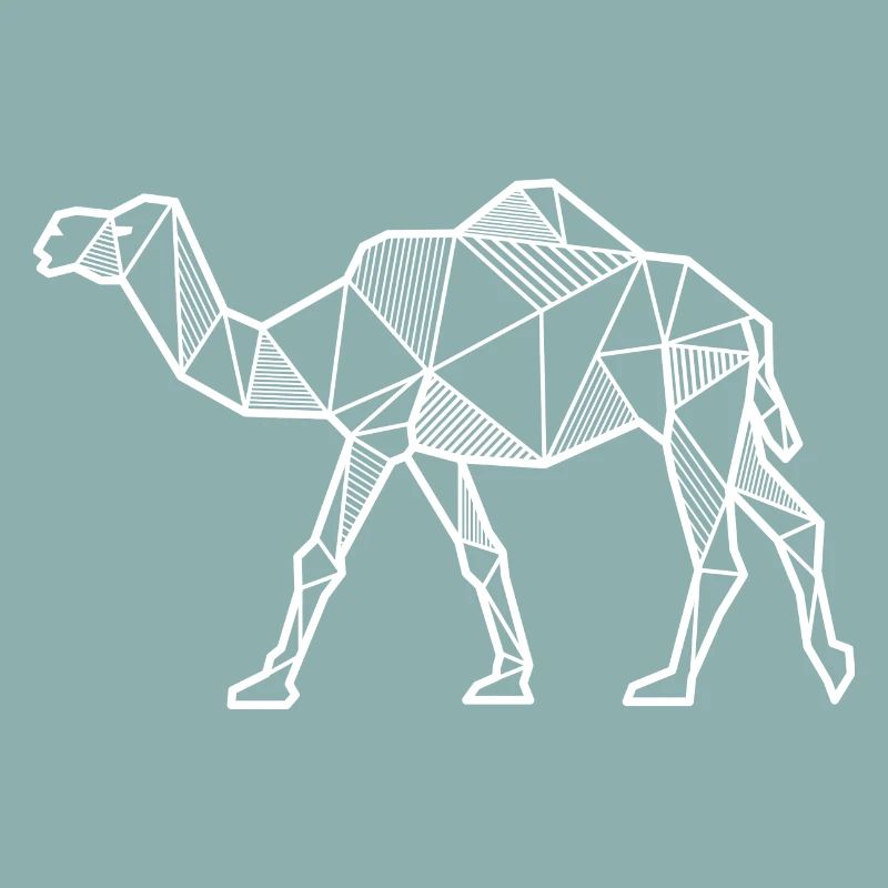 Camel geometric gift hipster modern lines