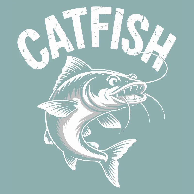 Conception de pêche d’aventure au poisson-chat