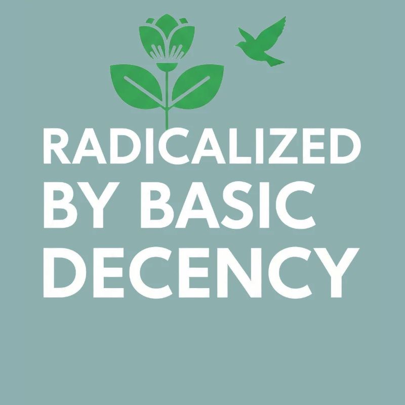 Radicalized By Basic Decency Statement shirt decal