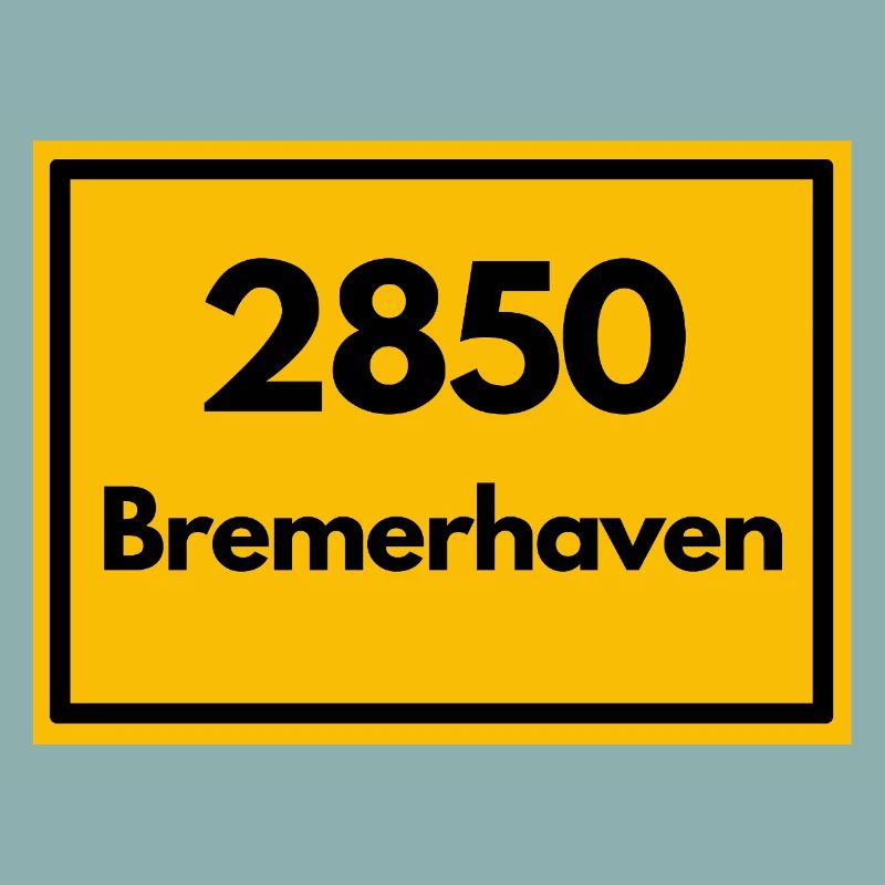 Panneau de lieu - puis ancien code postal 2850 BREMERHAVEN