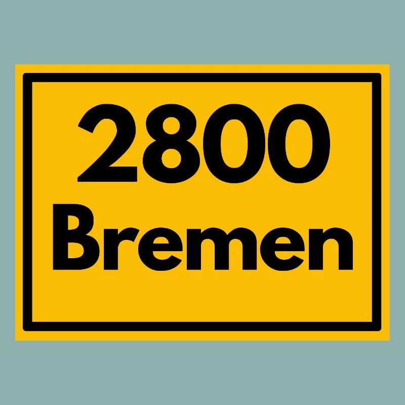Panneau de lieu - puis rétro ancien code postal 2800 BREMEN