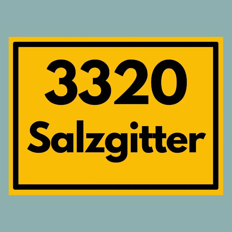 Place sign - then retro old zip code 3320 SALZGITTER