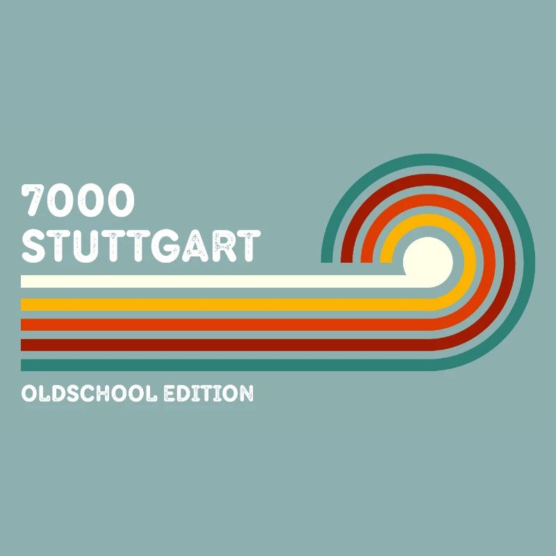 Stuttgart Retro Chemise 7000 Code postal 80s
