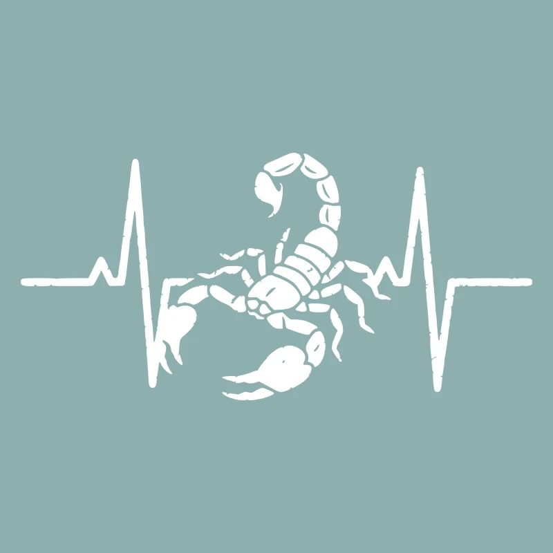 Scorpio Heartbeat ECG Line Vector