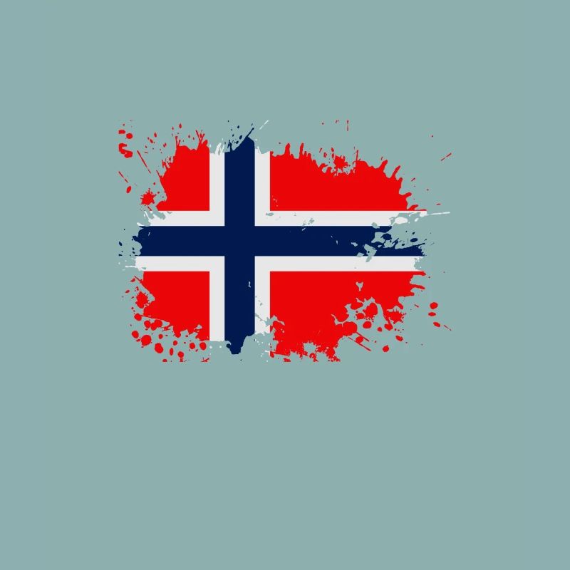 Norwegen Flagge Spritzer
