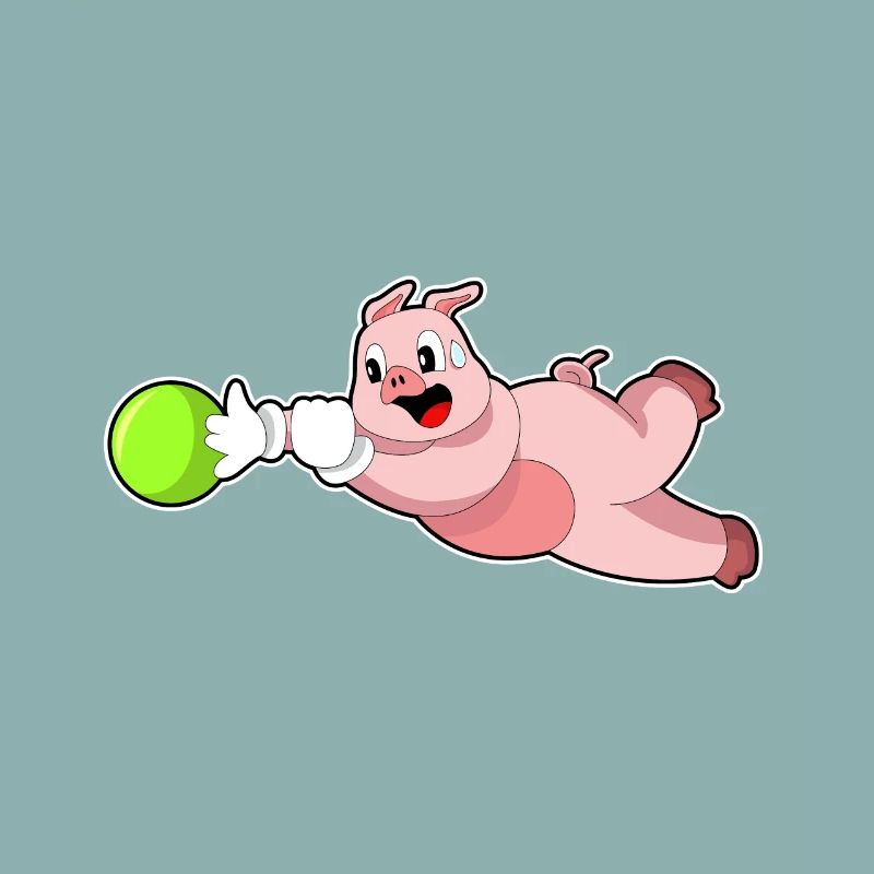 Boule de bowling de cochon