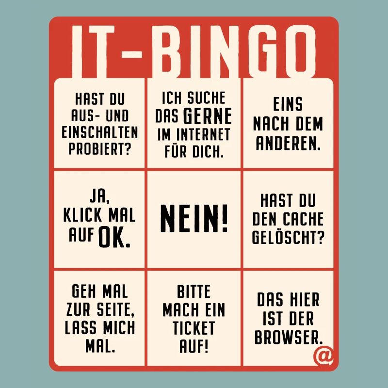 IT Support Bingo Service Desk IT Helpdesk Sysadmin
