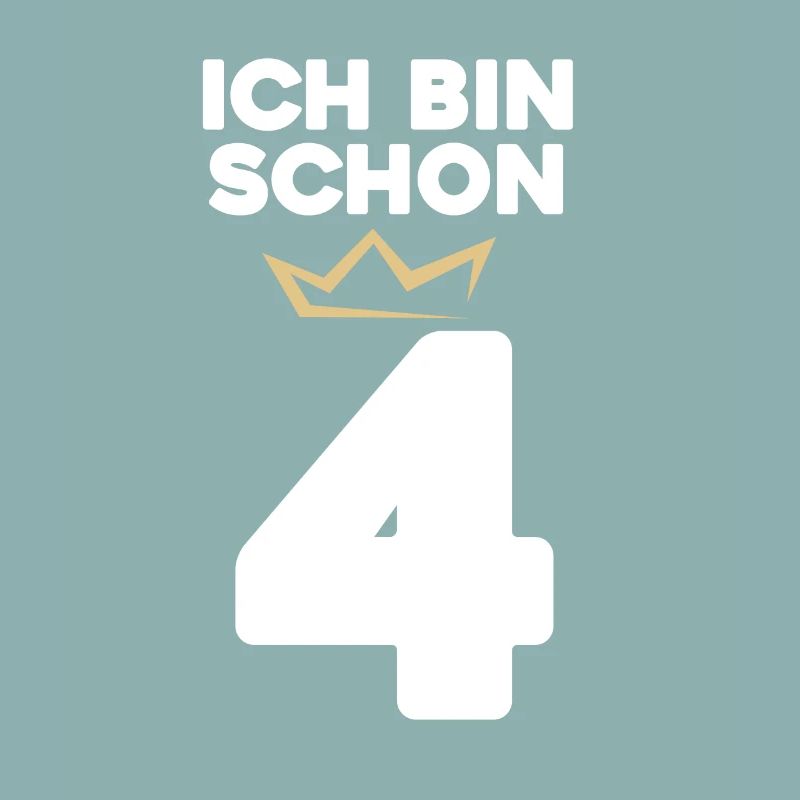 4 Geburtstag - 4 Jahre mit Krone