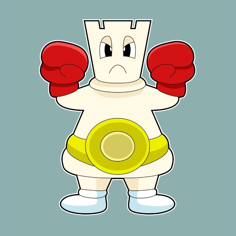 Schachfigur Turm Boxer