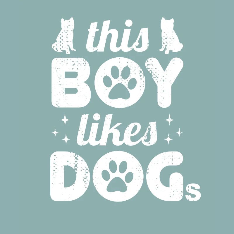 Ce garçon aime les chiens