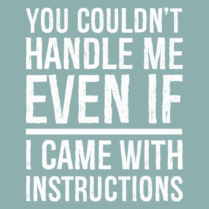you couldn't even if I came with instructions