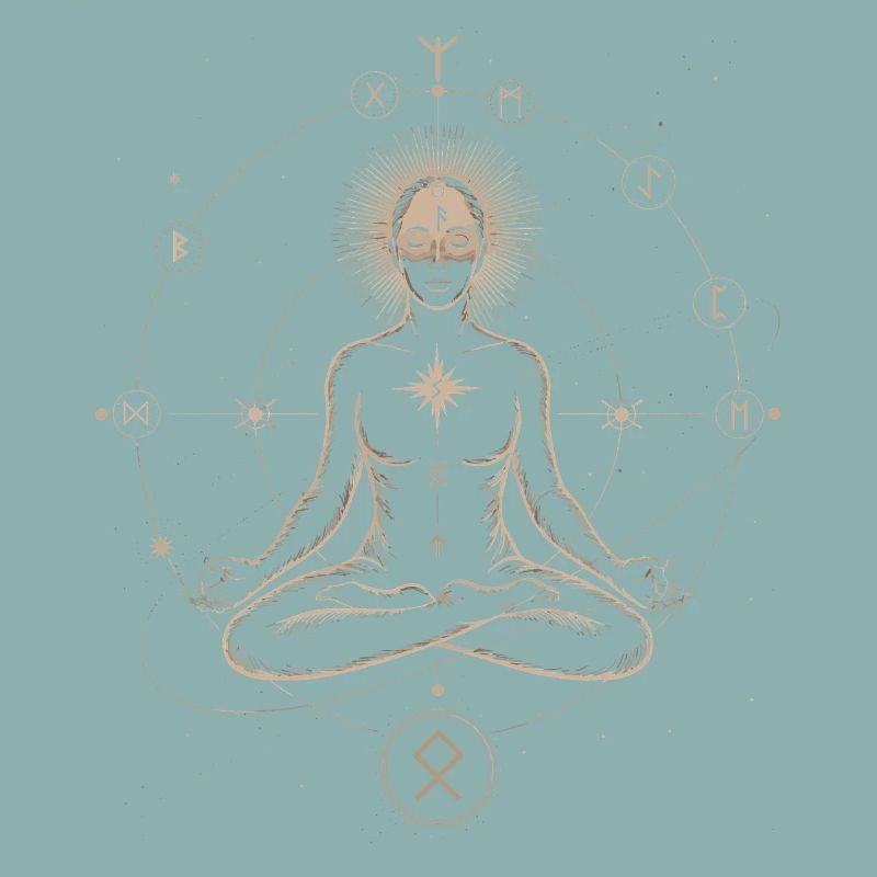 Runic Astral Alignment | Meditative Art Print
