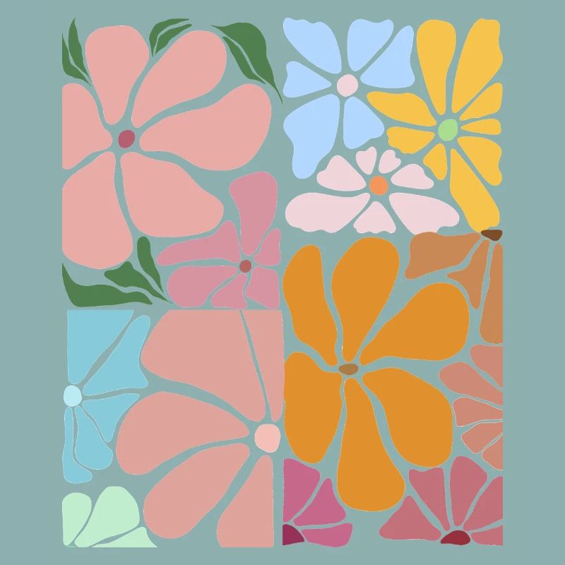 Lebendiges abstraktes Blumenmuster
